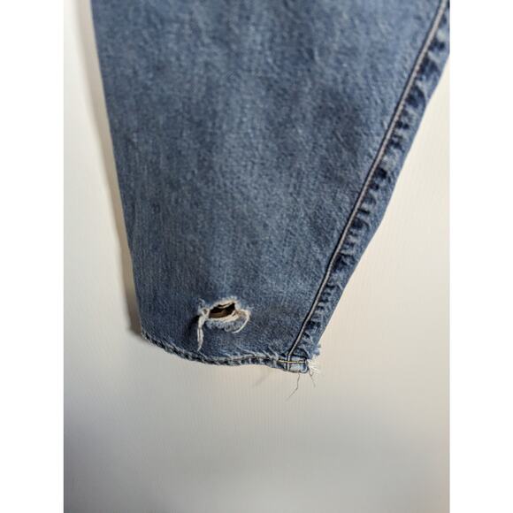 Denimist Boyfriend Jeans Straight Leg Light Wash Distressed Denim 100% Cotton 28 - Picture 10 of 12